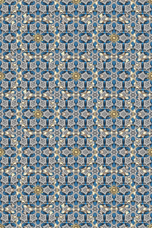 On gray, blue and neutral colors. Raster abstract pattern page for antistress. Raster illustration.