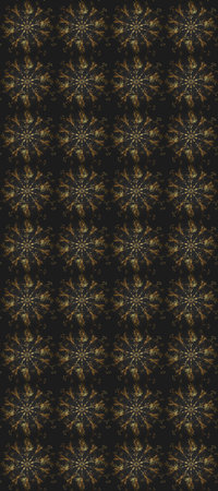 Seamless raster background. Wallpaper baroque, damask. Golden elements on gray and brown colors....