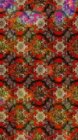 Motley illustration. Raster cute pattern in small flower. The elegant template for prints. Small...