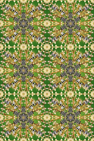 Seamless oriental ornament in the style of baroque. Raster traditional classic golden seamless...