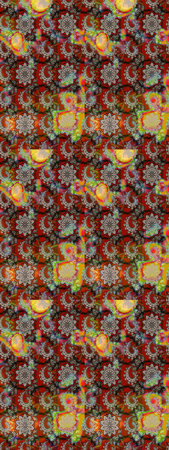 Flowers on gray and brown colors. Raster flat flowers sketch pattern. Design gift wrapping paper, greeting cards, posters and banner design.の写真素材