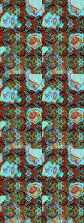 Flat Flower Elements Design. Flowers on blue and brown colors. Sketch Floral Pattern in Raster illustration. Summer Theme sketch pattern Background.の写真素材