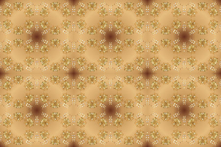 Seamless oriental ornament in the style of baroque. Traditional classic raster golden seamless...