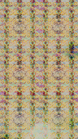 Floral Pattern in Raster illustration. Flowers on beige colors in watercolor style.