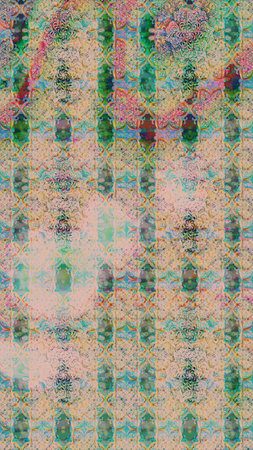 Sketch Floral Pattern in Raster illustration. Flowers on beige colors.