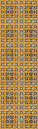 Traditional classic golden raster pattern on yellow, gray and brown colors with golden elements. Seamless oriental ornament in the style of baroque.の写真素材