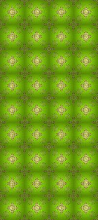 Seamless pattern on pleasant colors with golden elements. Brilliant lace, stylized flowers, paisley....