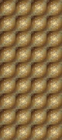 Seamless pattern on pleasant colors with golden elements. Oriental style arabesques. Seamless golden...