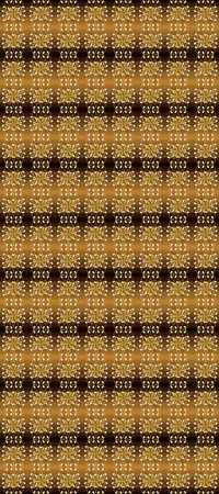 Raster illustration. Seamless pattern on pleasant colors with golden elements. Openwork delicate...
