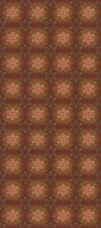 Raster illustration. Brilliant lace, stylized flowers, paisley. Openwork delicate golden pattern....