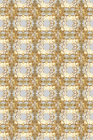 Paisleys elegant floral raster seamless pattern background wallpaper illustration with vintage...