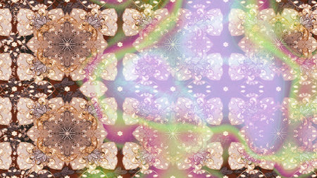 Multicolor elegant little flowers on a neutral colors, raster texture, illustration.