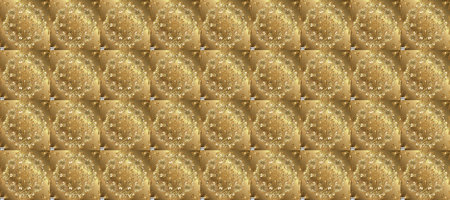 Pattern on beige, brown and neutral colors. Raster golden mehndi seamless pattern. Ornamental floral...