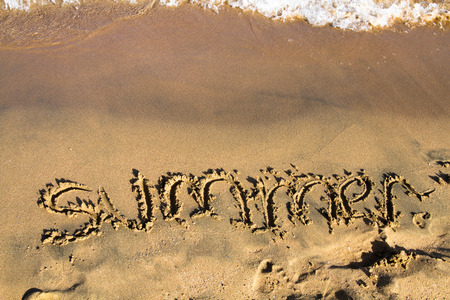 the inscription on the sandの写真素材