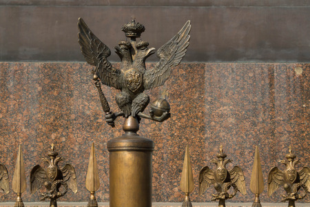 Russia. St. Petersburg. 10 May 2016. The Nevsky Prospect. Palace Square. Eagle.のeditorial素材