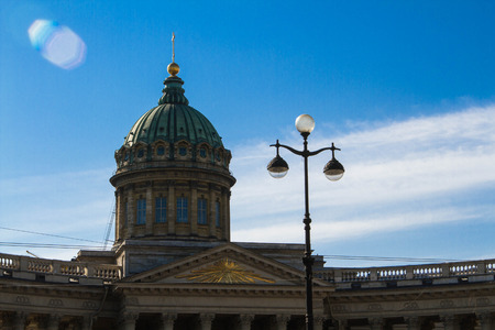 Russia. St. Petersburg. 10 May 2016. The Nevsky Prospect. Kazan Cathedral.のeditorial素材