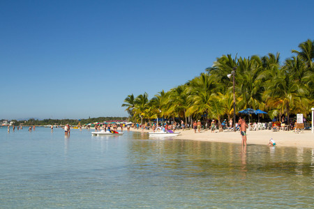 January 20, 2017. The Dominican Republic. The hotel area. Beach, coast, people.のeditorial素材