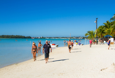 January 20, 2017. The Dominican Republic. The hotel area. Beach, coast, people.のeditorial素材
