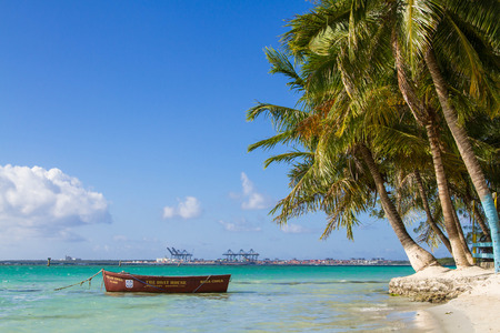 January 9, 2017. The Dominican Republic. Coast. Caribbean Sea.のeditorial素材