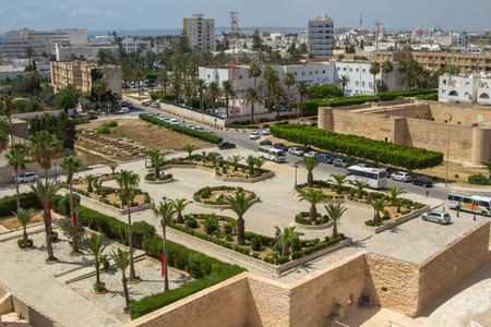 June 25, 2017. Tunisia. Hammamet. Area and mosque.