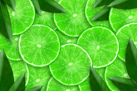Sliced juicy lime. Close-up. Copy space. Fresh fruits. Fruit background. Summer party. Birthday Bright colorfulの写真素材