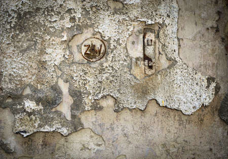 Old concrete wall with cracks. Grunge background. Textureの写真素材