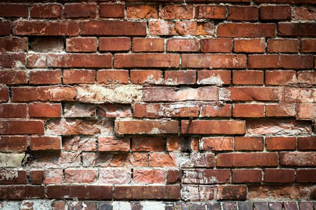 Old red brick wall. Grunge background. Textureの写真素材