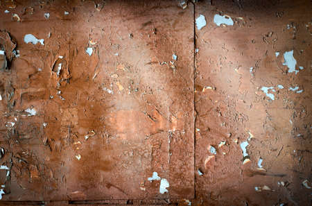 The old painted iron with cracks. Grunge backgroundの写真素材