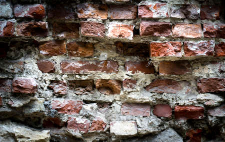 Old red brick wall. Grunge background. Textureの写真素材