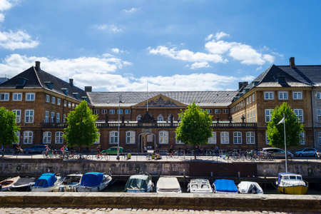 Copenhagen, Denmark - July 9, 2018. Beautiful building of the National Museum of Denmark. Architecture. Sightsのeditorial素材