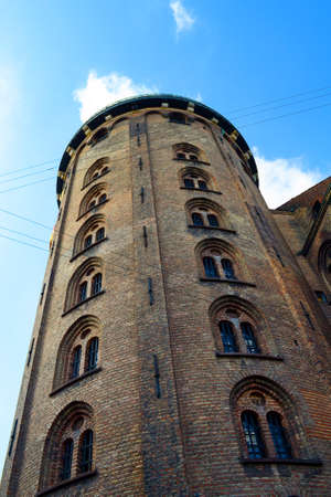 Copenhagen, Denmark - July 7, 2018 Round Tower The architecture of Europe. Sights Travel City...