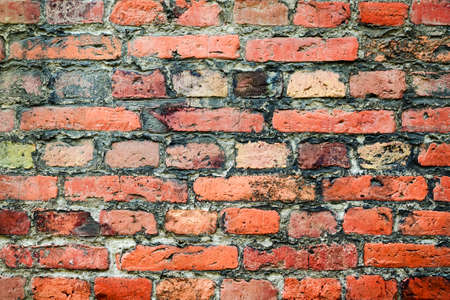 Vintage red beautiful brick wall. Backgrounds. Texturesの写真素材