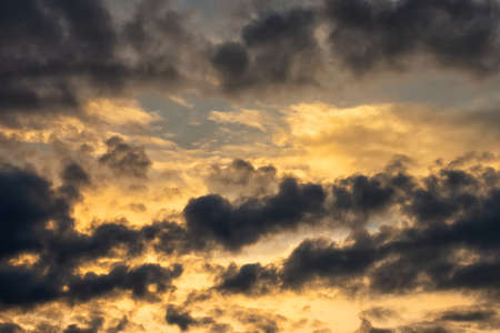 Beautiful clouds at sunset. Close-up. Natural background. Clouds.の写真素材