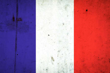 Flag of France on a concrete wall. Travels. Flagsの写真素材