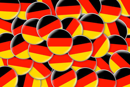 Many round badges with flag of germany. Travels. Europe.の写真素材