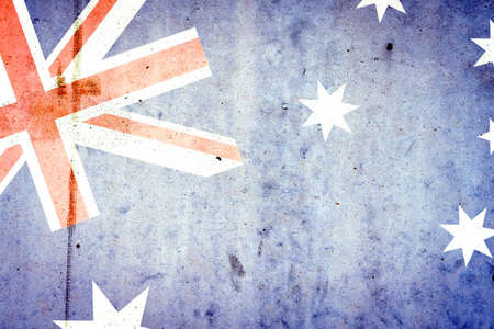 Australia flag on concrete wall. Travels. Flags Symbolsの写真素材