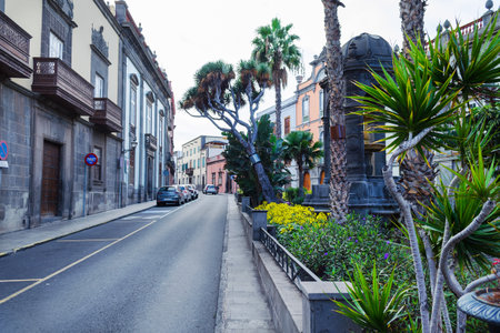 Gran Canaria Spain. December 2, 2018. Beautiful streets of Gran Canaria Spain Architectureのeditorial素材