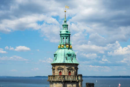 Helsinger. Denmark. 26 July. 2019. One of the towers of the Kronborg castle. Denmark. Attractions Architecture Castlesのeditorial素材