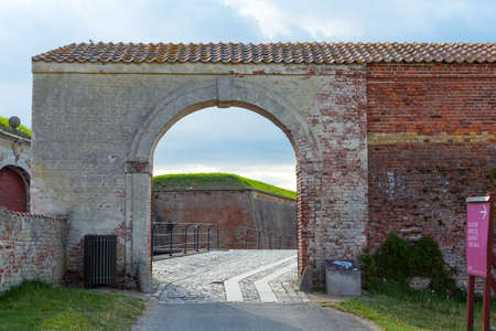 Helsingor. Denmark. 26 July. 2019. The old gate of the Kronborg castle. Denmark. Attractions Architecture Castlesのeditorial素材