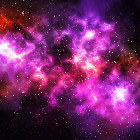 Beautiful, starry sky with nebula and highlights. square orientation. space background.の写真素材
