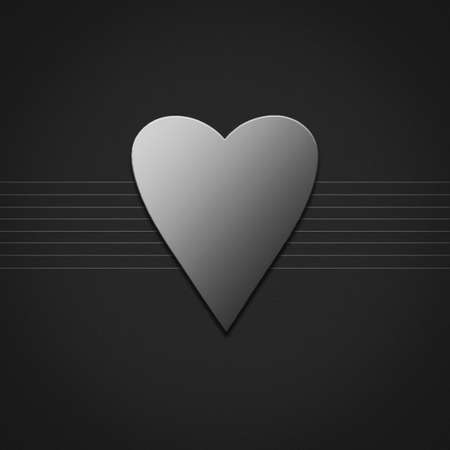 Hearts, card suit on a dark gray background. Gambling concept.3D illustration. background.の写真素材