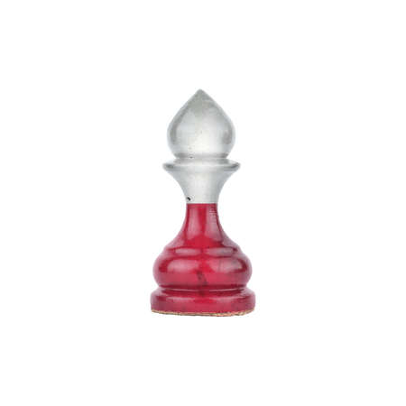 Pawn in the colors of the Poland flag. isolated on a white background. sport. politics. business. strategy.の写真素材