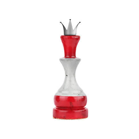 Chess Queen in the colors of the Austria Flag. isolated on white background. sport. politics. design object.の写真素材
