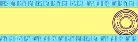 Happy Father's Day mockup. Blank yellow sheet with a stamp. copyspace. Place for text. holidays. Congratulations.の写真素材