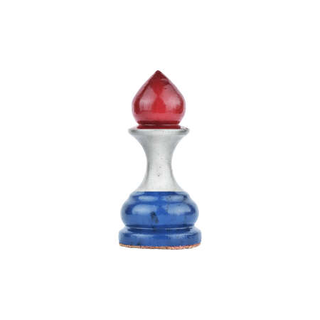 Pawn in the colors of the flag of Netherlands. isolated on a white background. sport. politics. business. strategy.の写真素材