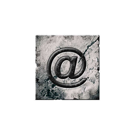 Email. sign. Alphabet on stone blocks. isolated on white background. Education. design element.の写真素材