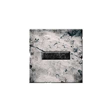 minus sign. Alphabet on stone blocks. isolated on white background. Education. design element.の写真素材