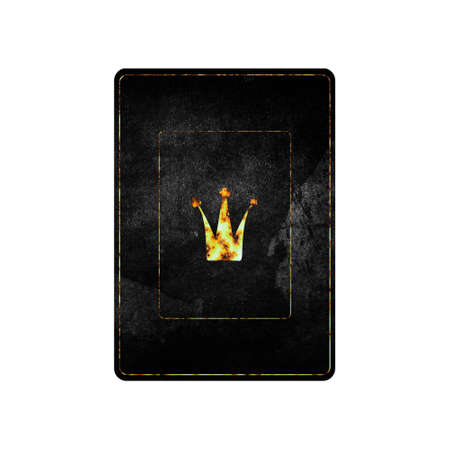 Back side, grunge card isolated on white background. Playing cards. Design element. Gambling.の写真素材