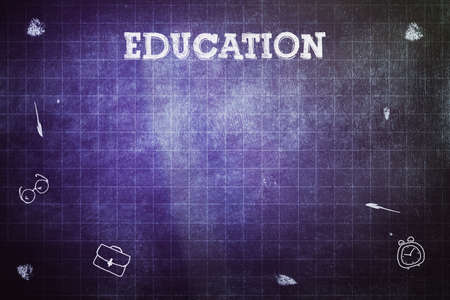 Education, word on a school blackboard. copy space. Place for text. Education concept. New ideas. Learning. Education Backgroundの写真素材