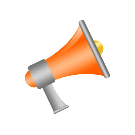 Megaphone isolated on white background. Promotion and advertising. Business design element. Lifestyle. Background.の写真素材